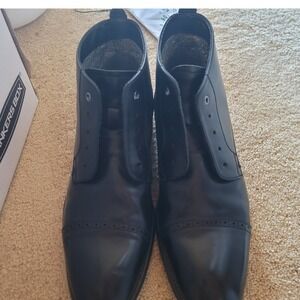 Bruno Marc Mens Warner‎ 2 Cap Toe Ankle Boots Black Size 11 Dress Shoes